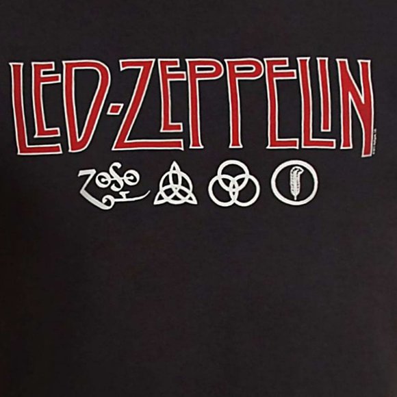 Led Zeppelin Logo Symbols metal rock Official T-Shirt 2XL XXL NWT - Picture 2 of 2